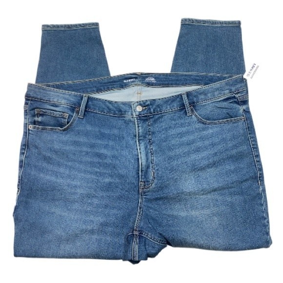 Old Navy Jeans High-Waisted Rockstar Super-Skinny Blue Plus Size 24 - Picture 8 of 16